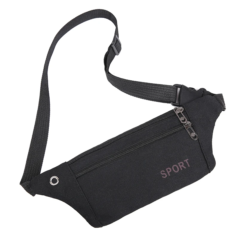 1 men's waist bag with zipper and adjustable shoulder strap, suitable for neutral sports such as hiking, running, and outdoor ac