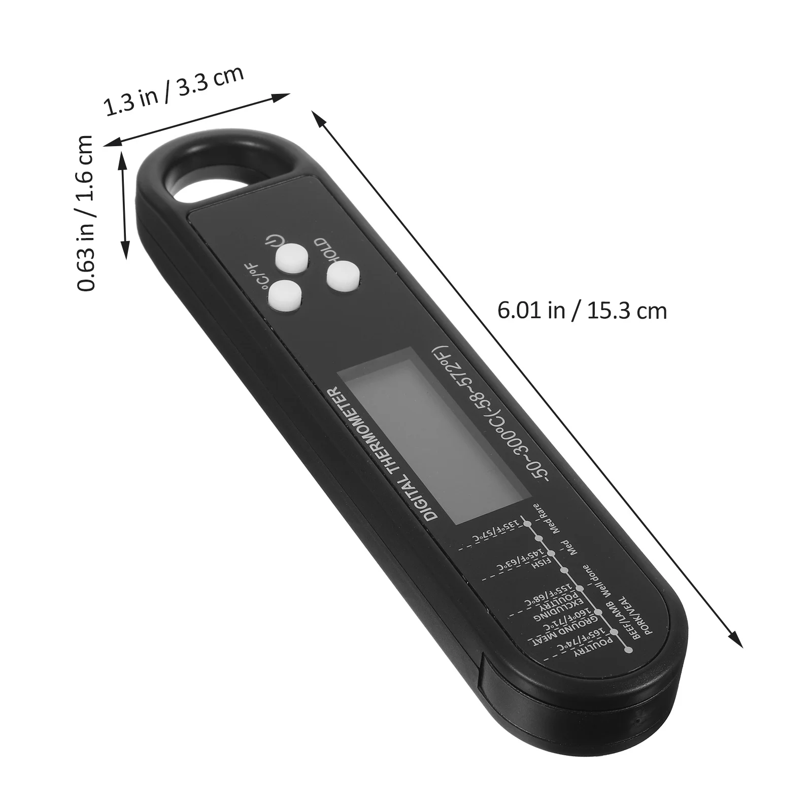 Description Picture 2 of itemDigital Meat Thermometer With Internal Magnet Hanging Hole For Bbq Baking Air Fryer Cooking Food Temperature Stainless