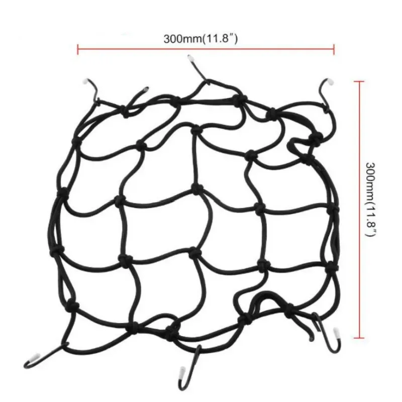 Motorcycle Cargo Net Universal Bungee Mesh Storage Helmet Luggage Hold Down Organiser