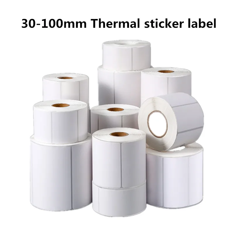 

30-100 мм ширина продукта штрих-код QR-код цена наклейка express waybill термобумага для этикеток Водонепроницаемая маслостойкая и спиртоустойчивая