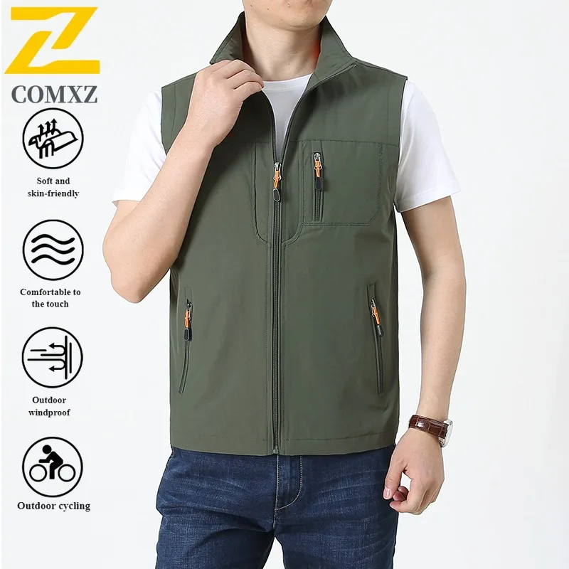 EiAO Vest  Men's Fishing Quick-Dry Breathable Sleeveless Jacket for Hiking Camping Photography Windproof Resistant Outdoor Gear