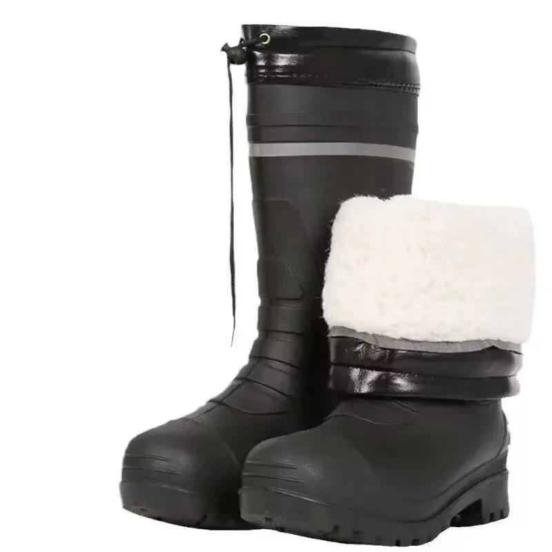 Bottes hiver homme EVA doublées fourrure antidérapantes pêche lavage auto