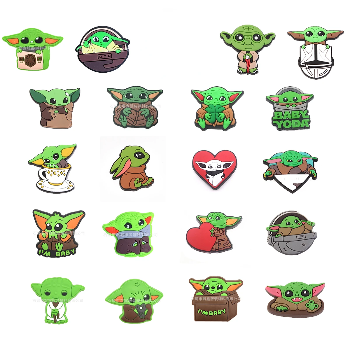 

Single Sale 1pcs Star Wars PVC Shoe Buckle Cartoon Sneaker Sandals Charms Accessories Croc Decoration Wholesale Kids X-mas Gifts