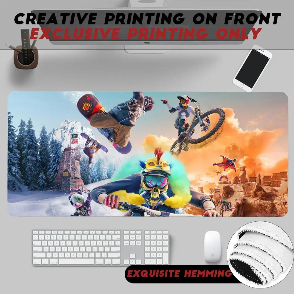 Mouse Pad Non-Slip Rubber Edge Locking Mousepads Game Play Mats Multiplayer Sports Racing Game Riders Republic For Notebook Pc Computer