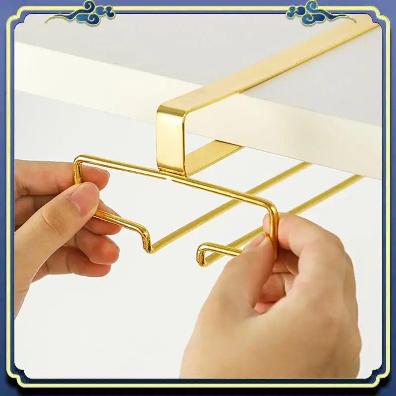 Latest Wine Glass Rack, Under Cabinet Metal Wine Glass Holder, Stemware Rack, Hanging Stroage Rack Organizer