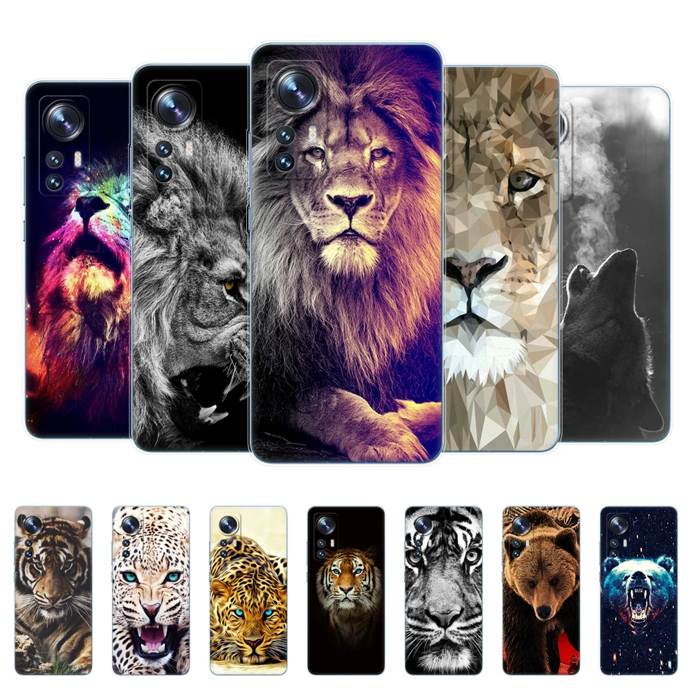 Per Xiaomi 12 Custodia Per Xiaomi 12 Pro 12X 12 Lite Cover Per Xiaomi Mi 12 X 12Pro Xiaomi12 Mi12 Custodia Per Telefono Wolf Tiger Lion Bear