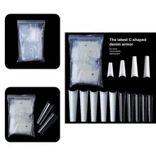 

Plastic 500Pcs/Box Removable Nail Extension Tips Natural Transparent False Nail Tips Waterproof for Home Use