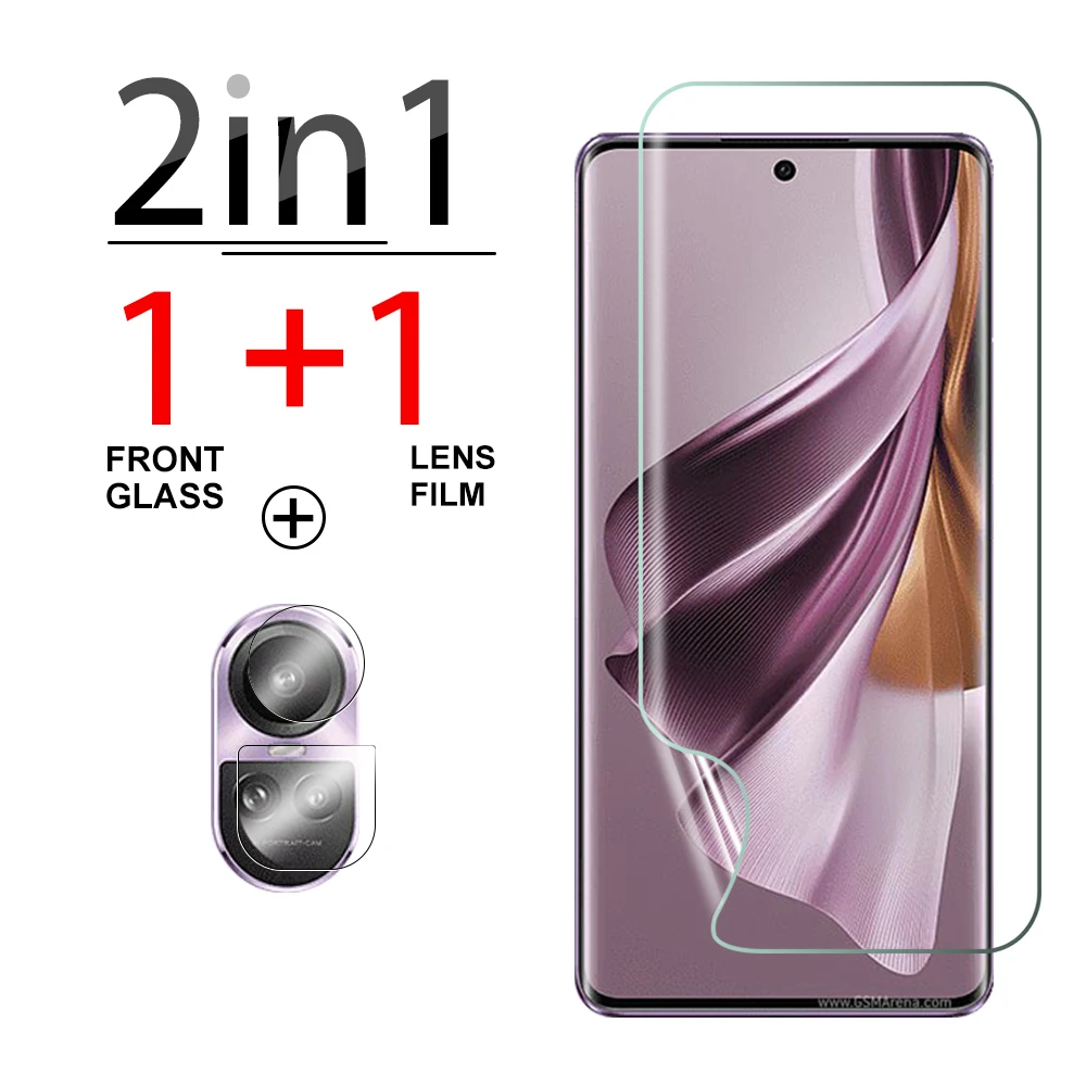 Vetro Per Fotocamera 2 In1 Per Oppo Reno10 Pro 2023 Pellicola Idrogel Trasparente Reno10Pro 10Pro 6.7 Pollici Pellicola Protettiva Antigraffio 6.7''