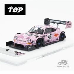 Top Models 1:64 911 RSR Hoonipigasus Pink Block43 limited999 Diecast Model Car