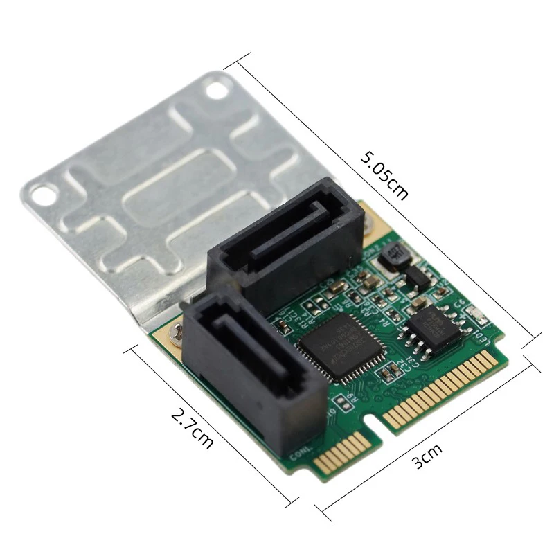 카드 추가 미니 PCI-E PCI 익스프레스, SATA 3.0 컨버터, SSD HDD, SATA3 컨트롤러 확장 카드, SATA 멀티플라이어, 2 포트