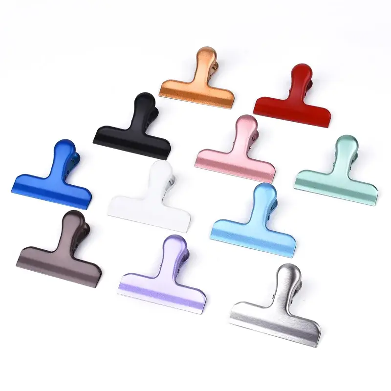 Fromthenon Vintage Binder Clip Metal Planner Clips Pink Red Gold Color Clamp Office Decorative Supplies School Stationery - Image 5