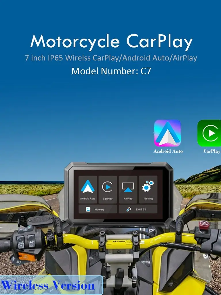 Ecran Android auto & Carplay pour moto pack BMW GS RS XR - CarPlayMoto