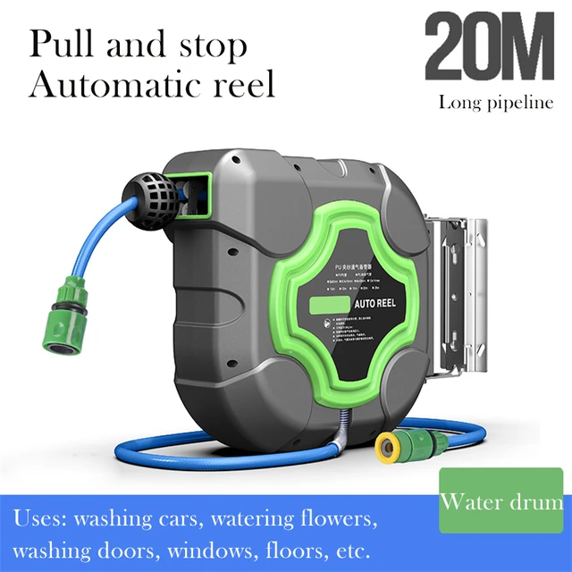 15/20M Automatic Retractable Hose Reel Water Drum 4S Shop Car Wash