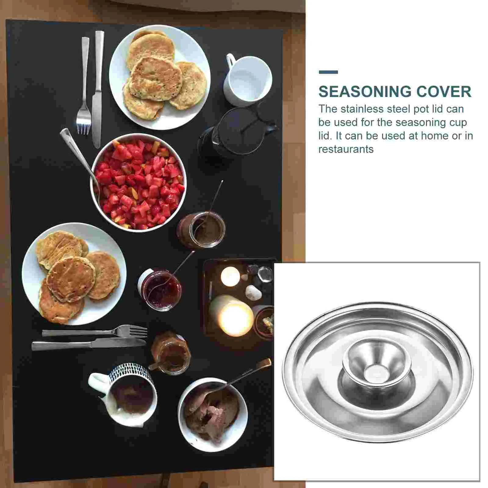 10Pcs Oil Cylinder Lid Stainless Steel Pot Cover Seasoning Cover Kitchen Gadget Cookware Parts Dining Accessories Sturdy