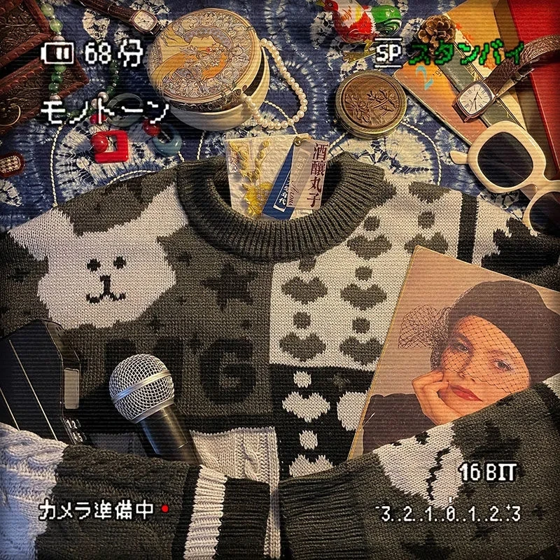 2024 New Spring And Autumn Knitted Sweater Korean Edition Men's High Quality Loose And Thickened Fashion Round Neck Sweater Coat