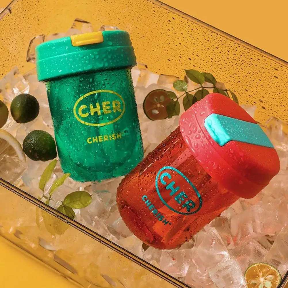 Kids Girl 300ml Mini Straw Water Bottle Anti-fall Cute Coffee Outdoor Tea Drinkware Portable Water Sports Bottle Cup Milk F H4R3 - Image 2