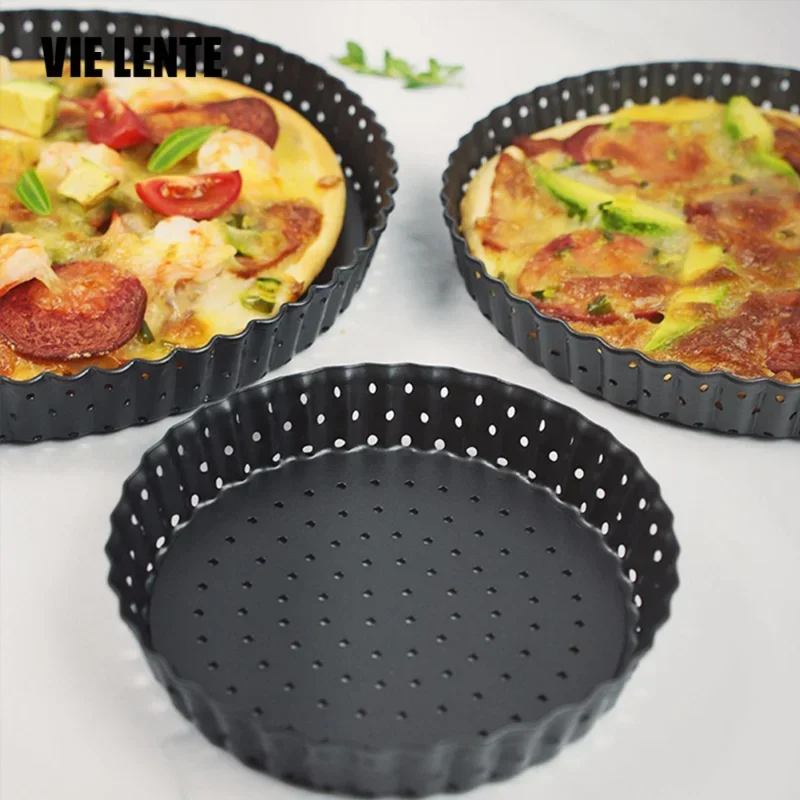 

5/8/9inch Perforated Cake Pan PIZZA Pan Non-Stick Fruit Pie Cake Molds Baking Pan Tray Bakeware Bottom Baking Tools Bakeware