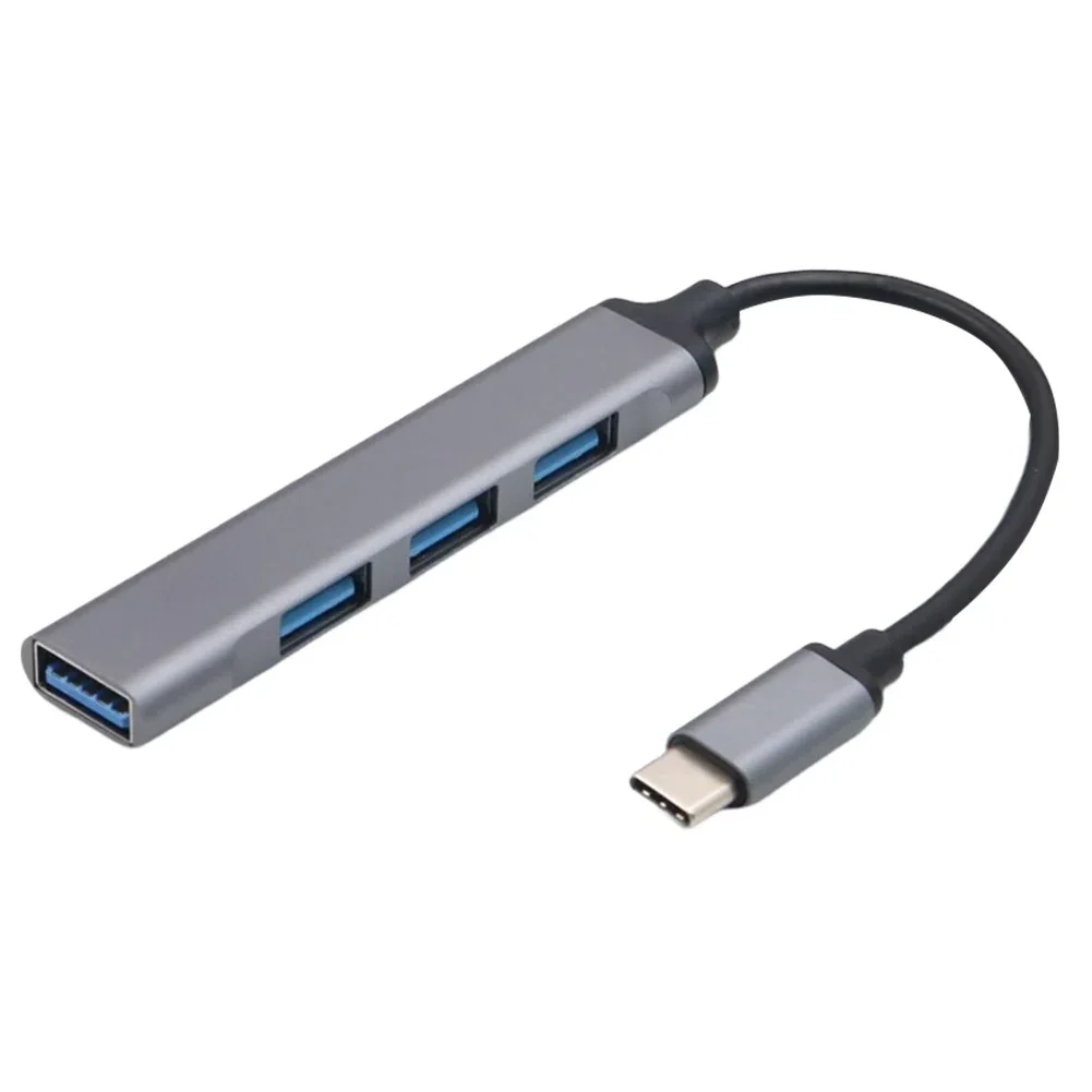 4-In-1 USB 3.0 Hub Adapter 5Gbps USB Data Hub USB C To USB Hub Multiple USB 3.0 Hub USB Port Expander for Laptop and PC