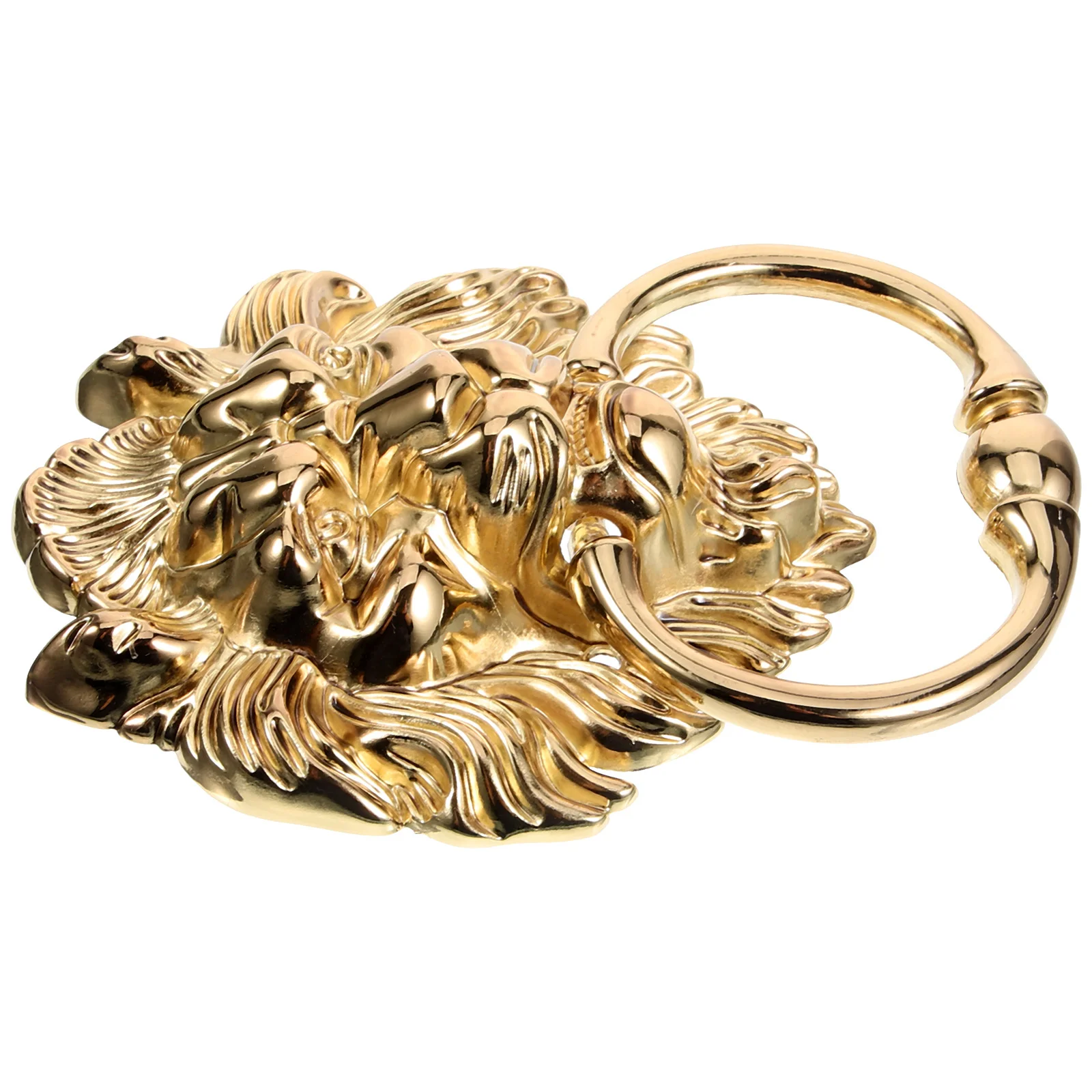 Door Handle Pull Knocker Metal Decorative Lion Head Front Ring Gate Drawer Pulls Knob