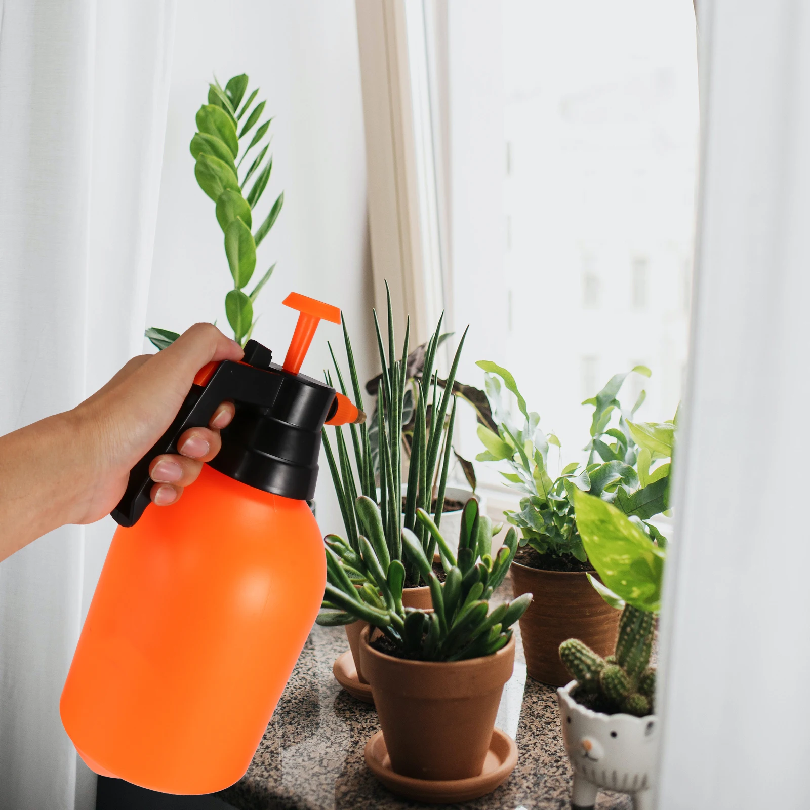 Air Pressure Watering Can for Plants Gardening Bottle Sprayer Atomizers Portable Pump Outdoor Planting Durable Practical Wide
