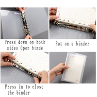 Creative transparent twill pp binder shell a6 a5 six-hole b5 nine-hole folder 4