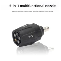 Multifunctional 5 in 1 Quick Connect AdapterHigh Pressure Turbine Nozzle Adapter High Pressure Washer Nozzles 1