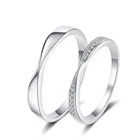 Real 925 Sterling Silver D Color Moissanite Ring Wedding Couple Rings Valentine's Day Anniversary Gift Unisex Band for Women Men 1