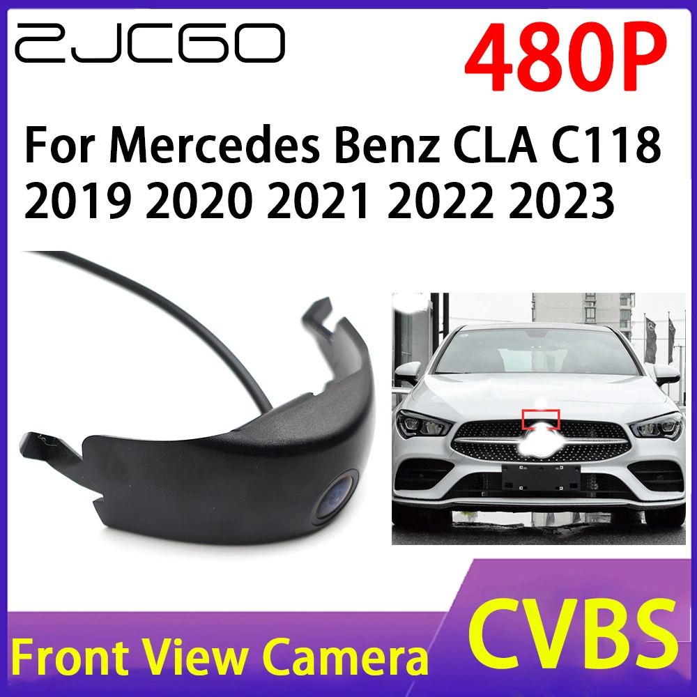 

ZJCGO Car Front View Camera 480P Waterproof Night Vision CCD for Mercedes Benz CLA C118 2019 2020 2021 2022 2023