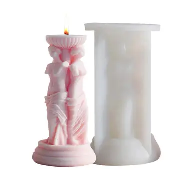 Roman Statue Candle Molds 3D Silicone 1