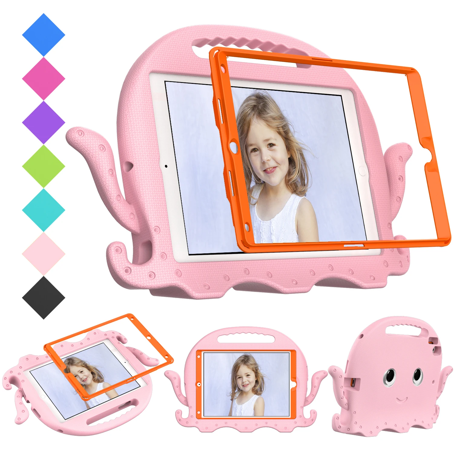 For IPad Air 4 10.9 2020 Pro 11 2018 2021 Stand Case Shockproof Kids EVA Cover For IPad 10.2 2021 Pro 10.5 Air3 Mini 6 5 4 3 2_voghion.com