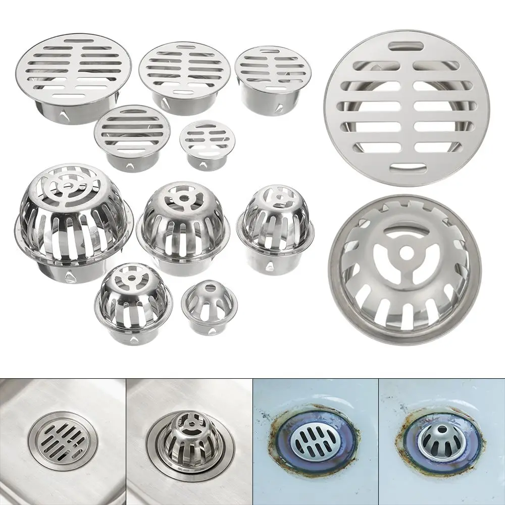 

Useful Anti-blocking Stainless Steel Balcony Drainage Cover Drainage Plumbing Fitting Rain Pipe Cap Roof Floor Drain