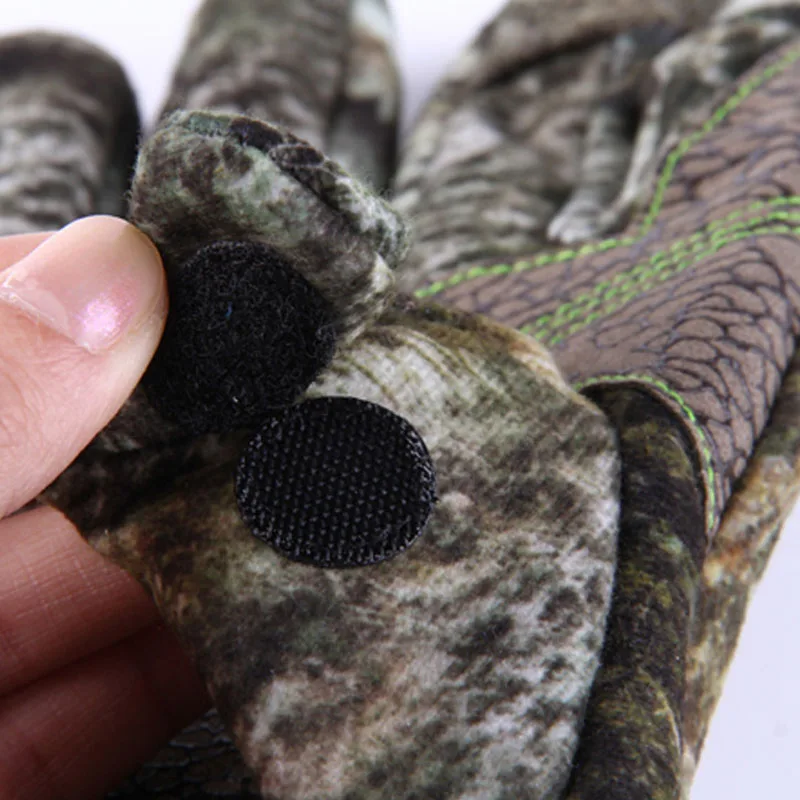 Winter Windproof Velour Gloves Thick Cotton Finger Cutting Outdoor Sports Fishing Hunting Shooting HVIP