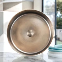 อ่างล้างหน้าทรงกลมสไตล์วินเทจ ทำจากสแตนเลส 304 สีบรอนซ์ สำหรับห้องน้ำในโรงแรมหรือห้องน้ำสาธารณะ 2