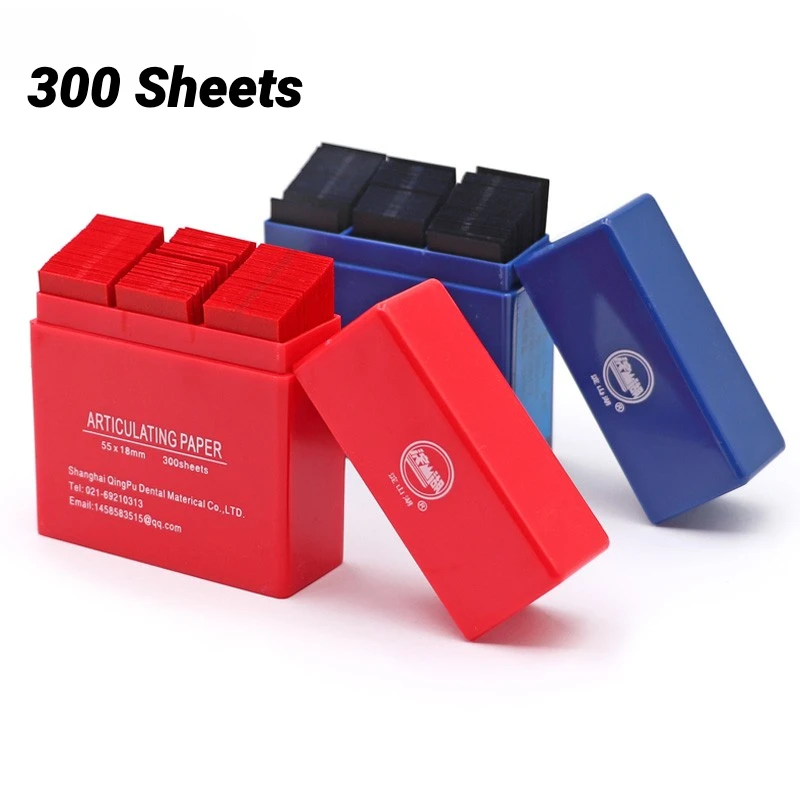 

300 Sheet/Box Dentistry Articulating Paper Strips 55*18mm Red/Blue Dental Lab Instrument Teeth Whitening Dentist Materials Tools