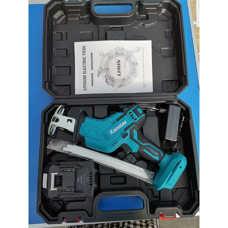 Kamolee 3600W 12000SPM Brushless Cordless Electric Reciprocating Saw Variable Speed Metal Wood Cutter Tool For Makita 18V Batter