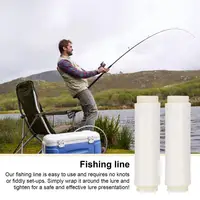 Transparent Fishing String 656 Feet/Roll Clear 2Pcs Fishing Bait Thread Invisible Fishing Wire 0.2mm Elastic Fishing Thread For 1