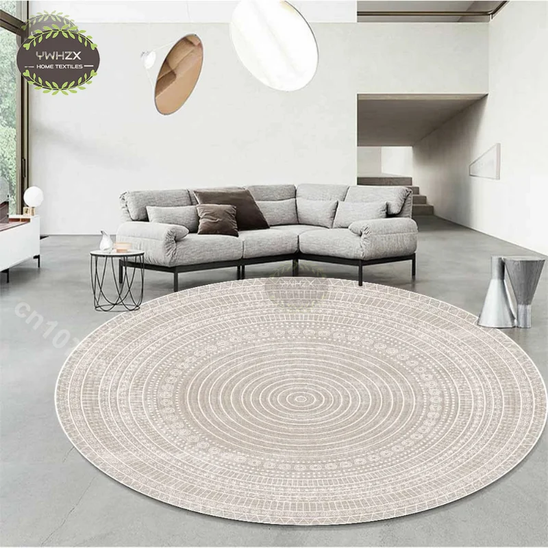 AbstractRoundCarpetLightLuxuryBedroomDecorFloorMatsDresser