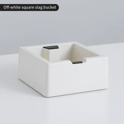 Premium ABS Coffee Knock Box with Square Anti - Slip Design and Silicone Base (Beige)