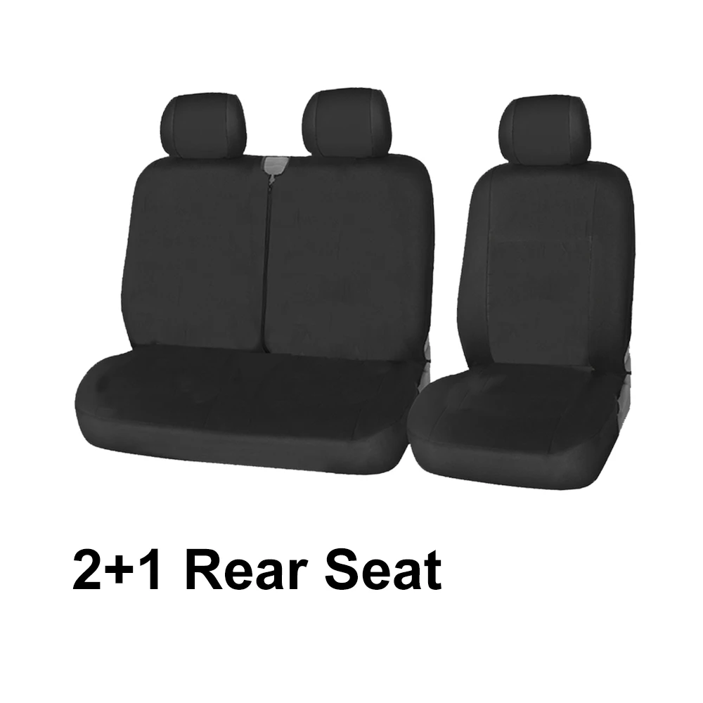 AUTOKING Black Universal Seat Covers For Car 2+1 Type Split Car Seat Cover High Quality Polyester With Airbag Compatible