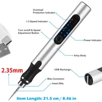 USB Cordless Rotary Tool Kit Woodworking Engraving Pen DIY For Jewelry Metal Glass Mini Wireless Drill 2