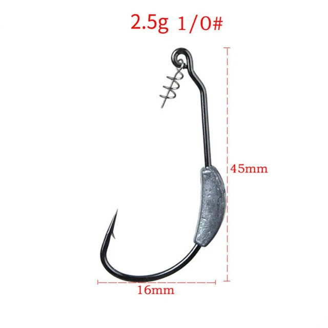 Sharp Lead Crank Hook With Anti-rust Fish Hook Fishing Gear High Carbon  Steel High-carbon Steel Offset Fishing Hook Clamp Hook