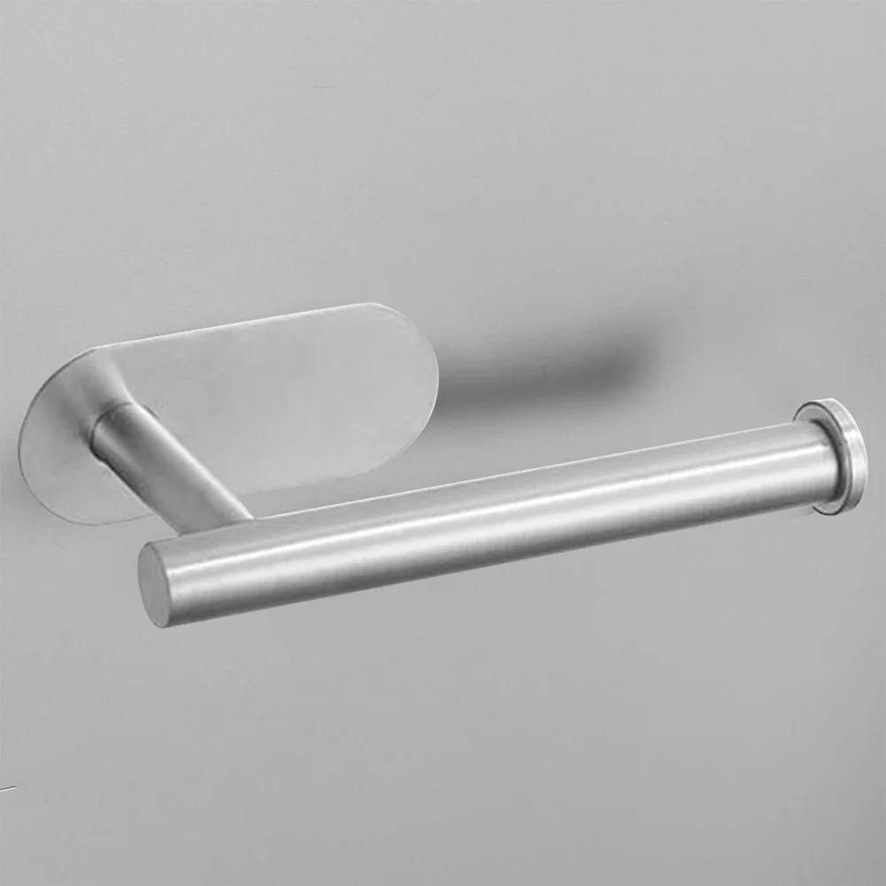 Description Picture 5 of itemTowel Holder Adhesive Punch-free Toilet Roll Paper Organizer Wall Mount Storage Kitchen Bathroom No Drill Tissue Dispenser