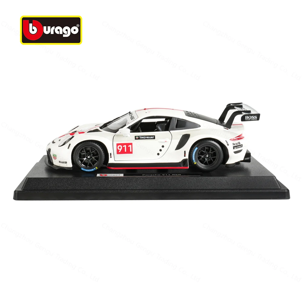 Bburago 1:24ポルシェ911 rsrスポーツ車静的ダイキャスト車両