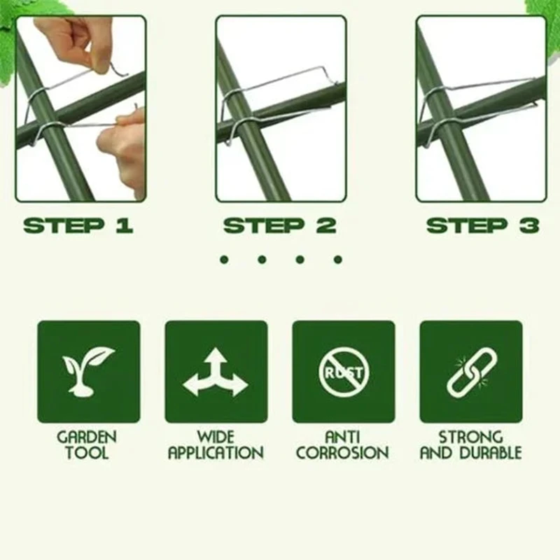 Spring Steel Wire Clamp Connecting Buckles 10PCS Greenhouse Accessories plant ties plastic plant cable ties plant clips plastic plant clips