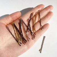 50pcs Women Girls Solid Bobby Pin Hair Clip Casual Curly Wavy Grips Hairstyle Hairpins Styling Hair Accessories 5cm 4