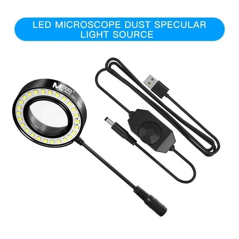 Maant MY-035 LED Microscope Aluminium Alloy Ring Lamp 45mm 26LED Dustproof Oil Proof Smoke Prevention Lighting Light Source microscope lamp