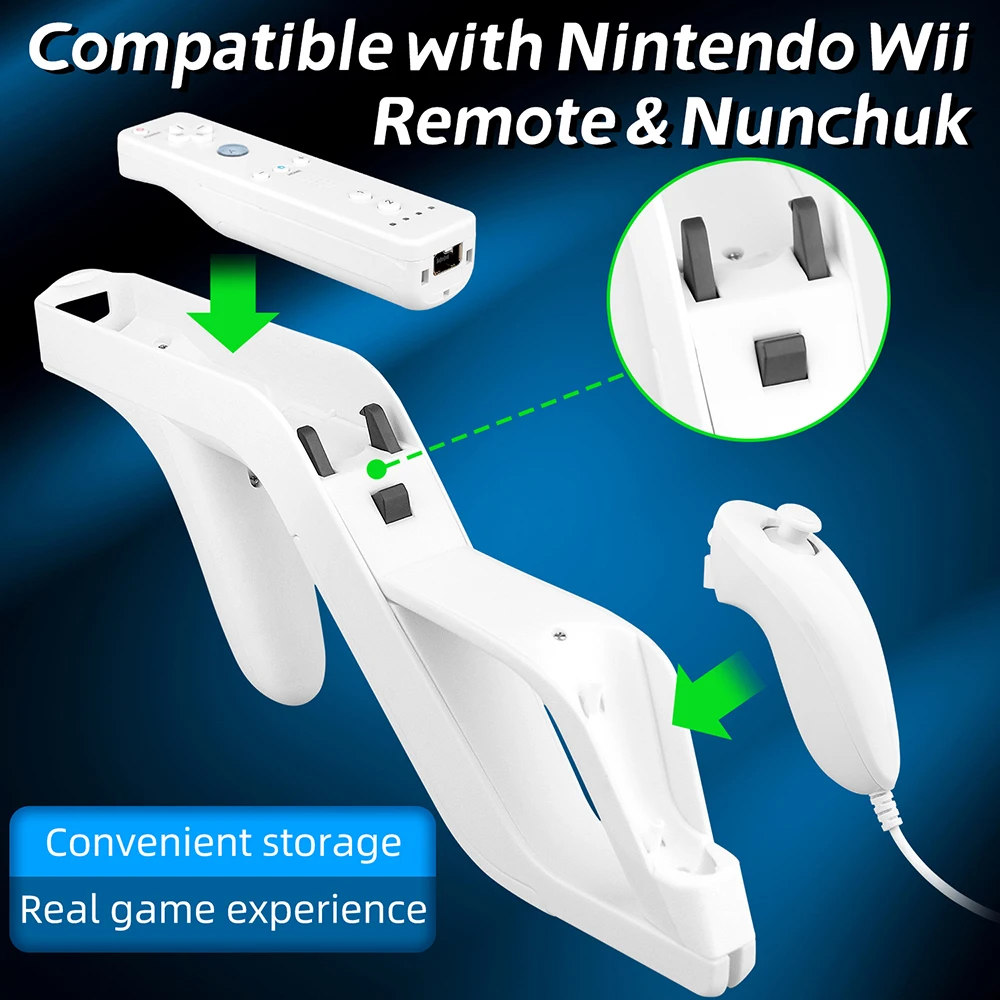 Wii - wii リモコン、ヌンチャク、ハンドル、ガングリップ OSTENT 1PC ザッパーガンアタッチメント任天堂 Wii リモコン
