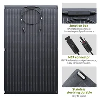 ALLPOWERS panneau solaire Flexible 100W panneau solaire monocristallin Module solaire cellule solaire photovoltaïque pour toits de bateau jardin RV 3