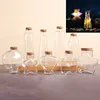 2X Iron Tower/Heart/Bear/Gourd/Cat Wishing Bottle With Cork Plastic Bottle Candy Box Transparent Empty Message Lucky Star Bottle 2