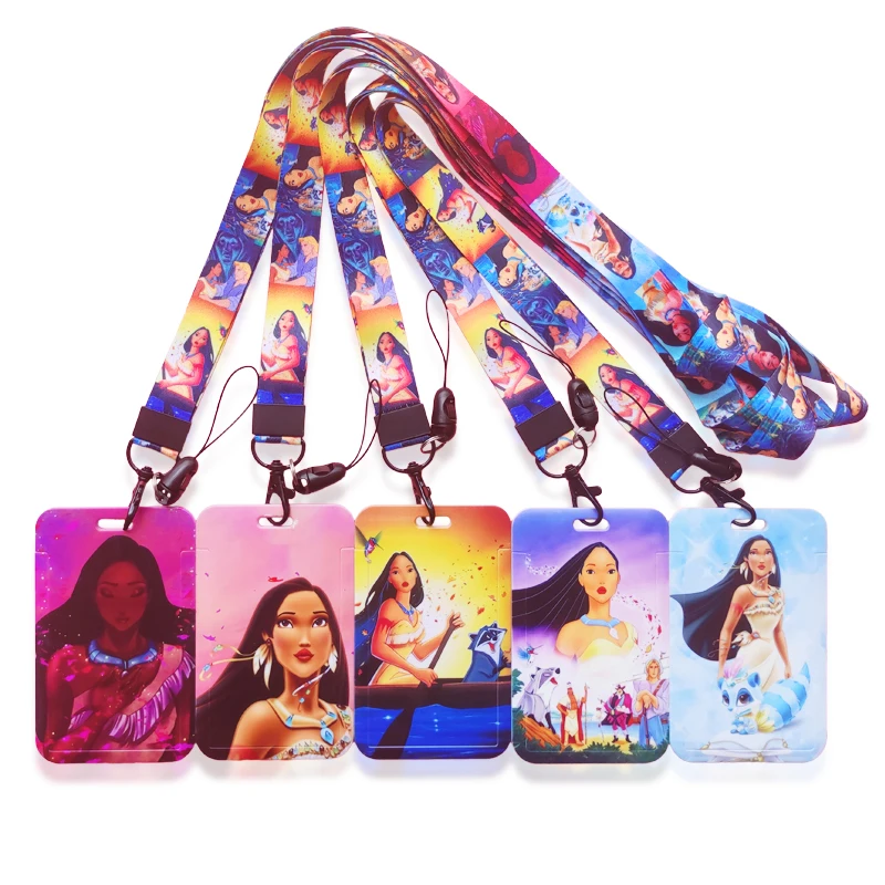 Disney Pocahontas Porta Carte Di Credito Con Cordino Porta Carte Di Credito Anime Porta Badge Porta Badge Donna Porta Carte Di Credito Clip Retrattile
